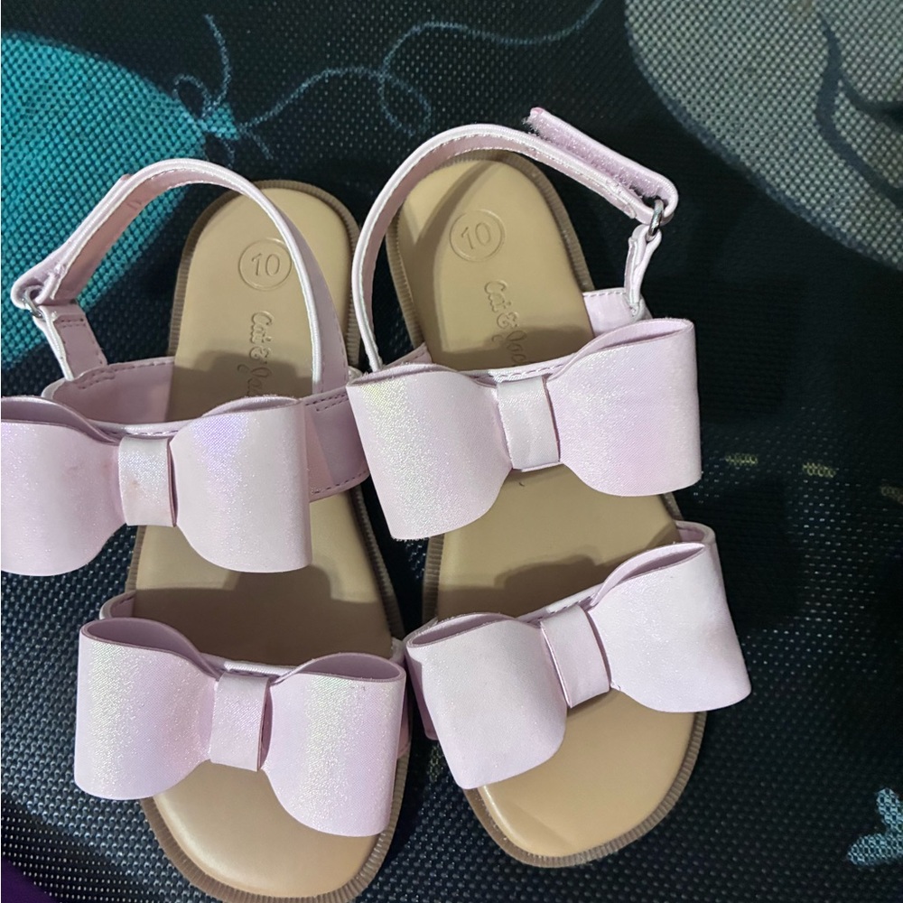 Cat & Jack Light Pink Bow Sandals